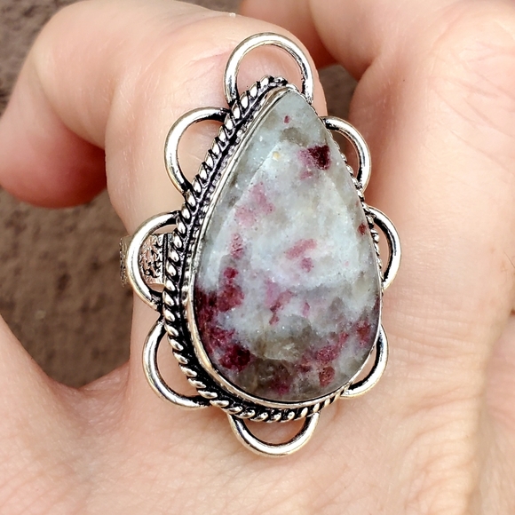 New Pink Tourmaline 925 Silver Ring. - Picture 2 of 15